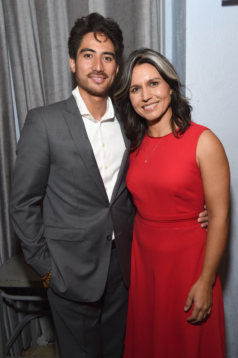 Abraham Williams and Tulsi Gabbard at the Sean Penn CORE Gala in 2019