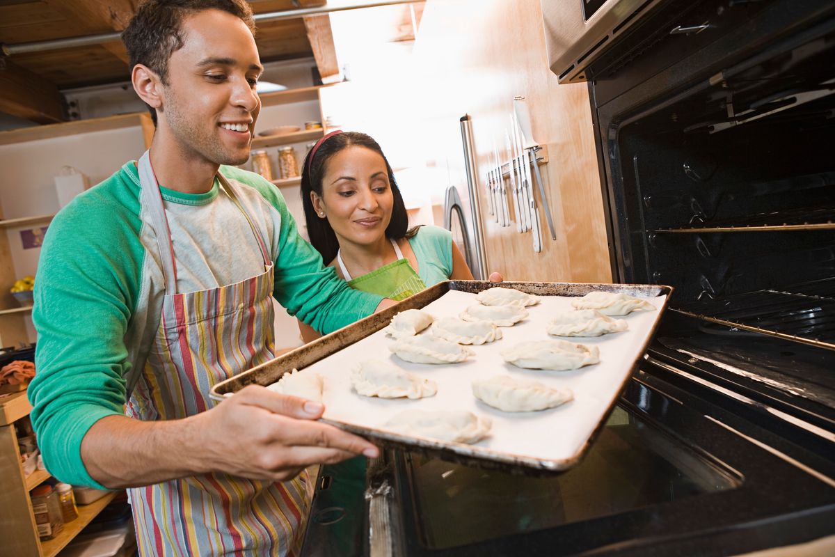 Bake them in a hot oven until they puff slightly and turn a warm, toasty color.