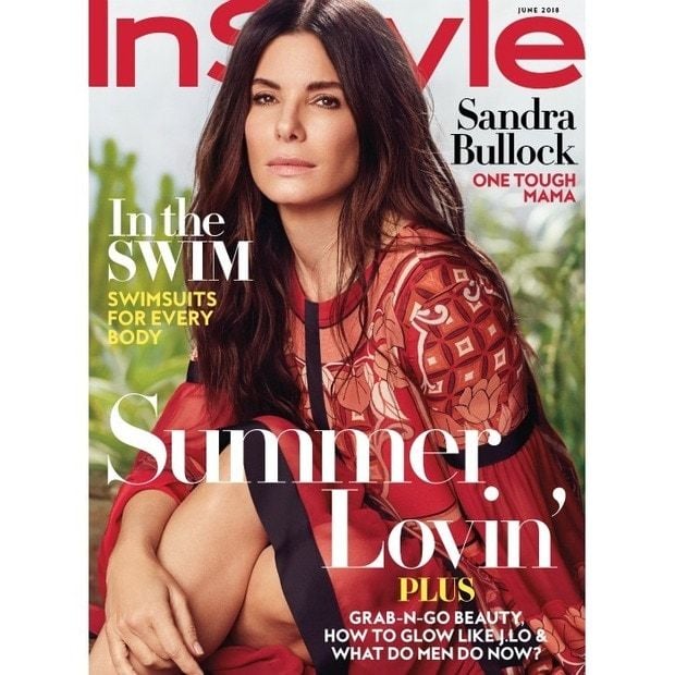 Sandra Bullock expressed to InStyle magazine that she wants to rid the world of the phrase "adopted children." "Let's all just refer to these kids as 'our kids,'" she told the publication. "Don't say 'my adopted child.' No one calls their kid their 'IVF child' or their 'oh, shit, I went to a bar and got knocked-up child.' Let just say, 'our children.'" The Ocean's 8 star continued to open up, chatting about her own little ones.
Photo: Carter Smith/InStyle