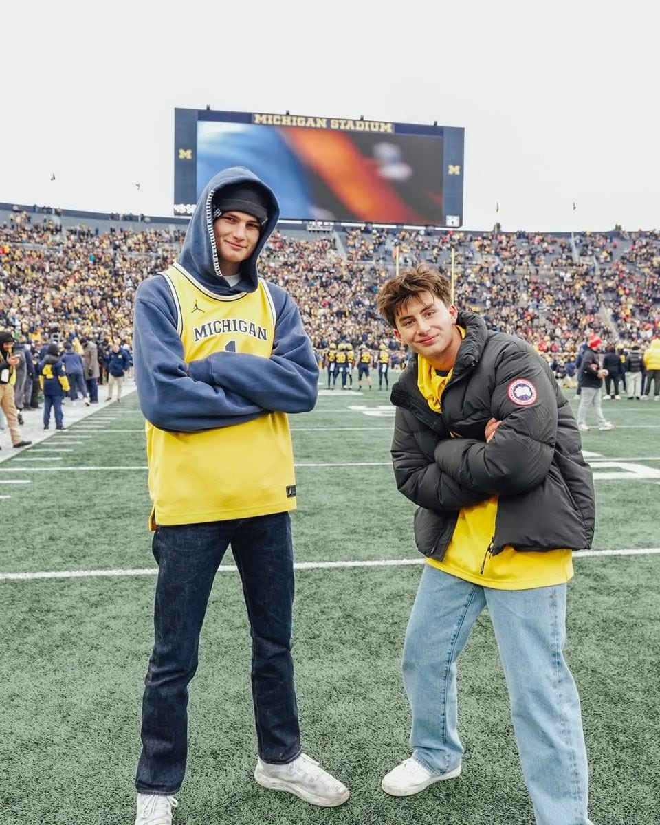 Ben was seen alongside his brother Jack, showing their close bond