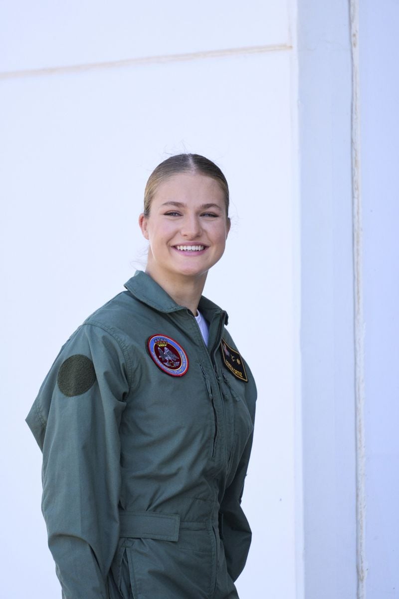 Crown Princess Leonor attends her first day at General Academy of Air and Space on September 1, 2025 in San Javier, Spain. (Photo by Album/Sipa USA)