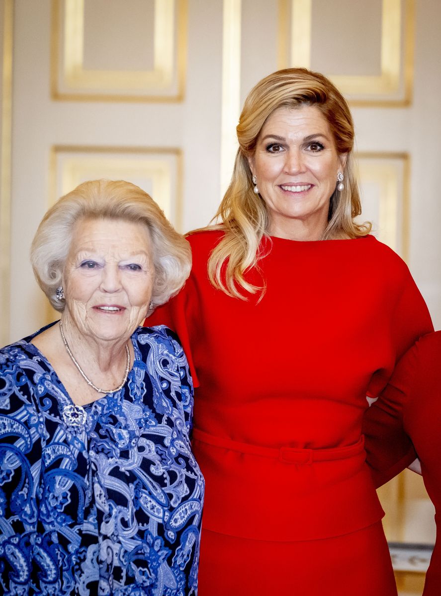Queen Máxima joined Princess Beatrix, who designed the bronze statuettes awarded to the winning social initiatives.