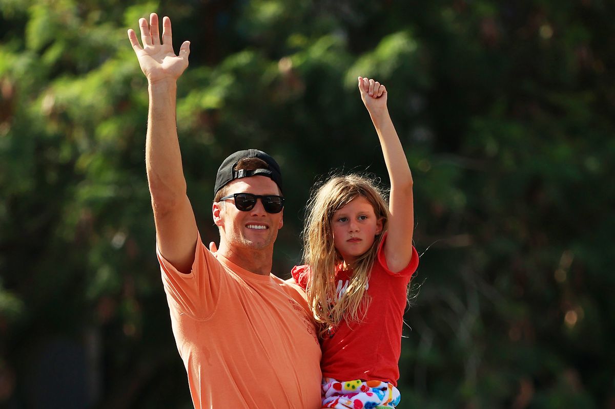 Tom Brady and Vivian in February 2021