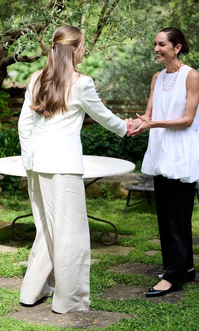 Princess Leonor with model Eugenia Silva.