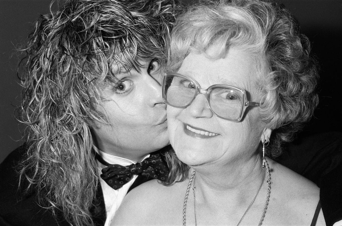 Ozzy Osbourne with his mother, Lilian. 23rd February 1986.  