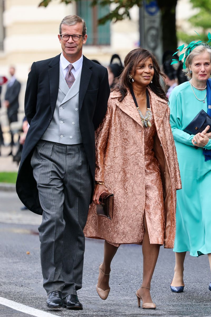 Prince Maximilian Liechtenstein and Princess Angela of Liechtenstein attend the wedding of Princess Marie Caroline of Liechtenstein to Leopoldo Maduro Vollmer.