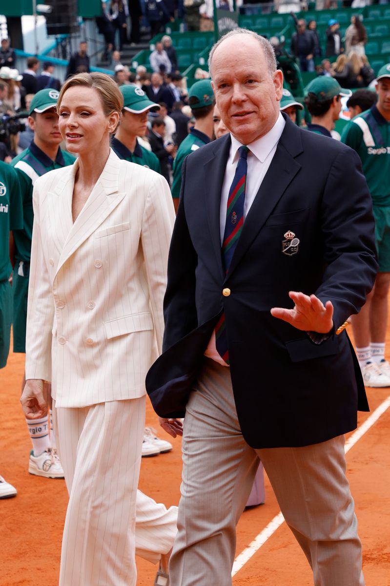Prince Albert II of Monaco and Princess Charlene of Monaco last April at the Monte Carlo tennis final