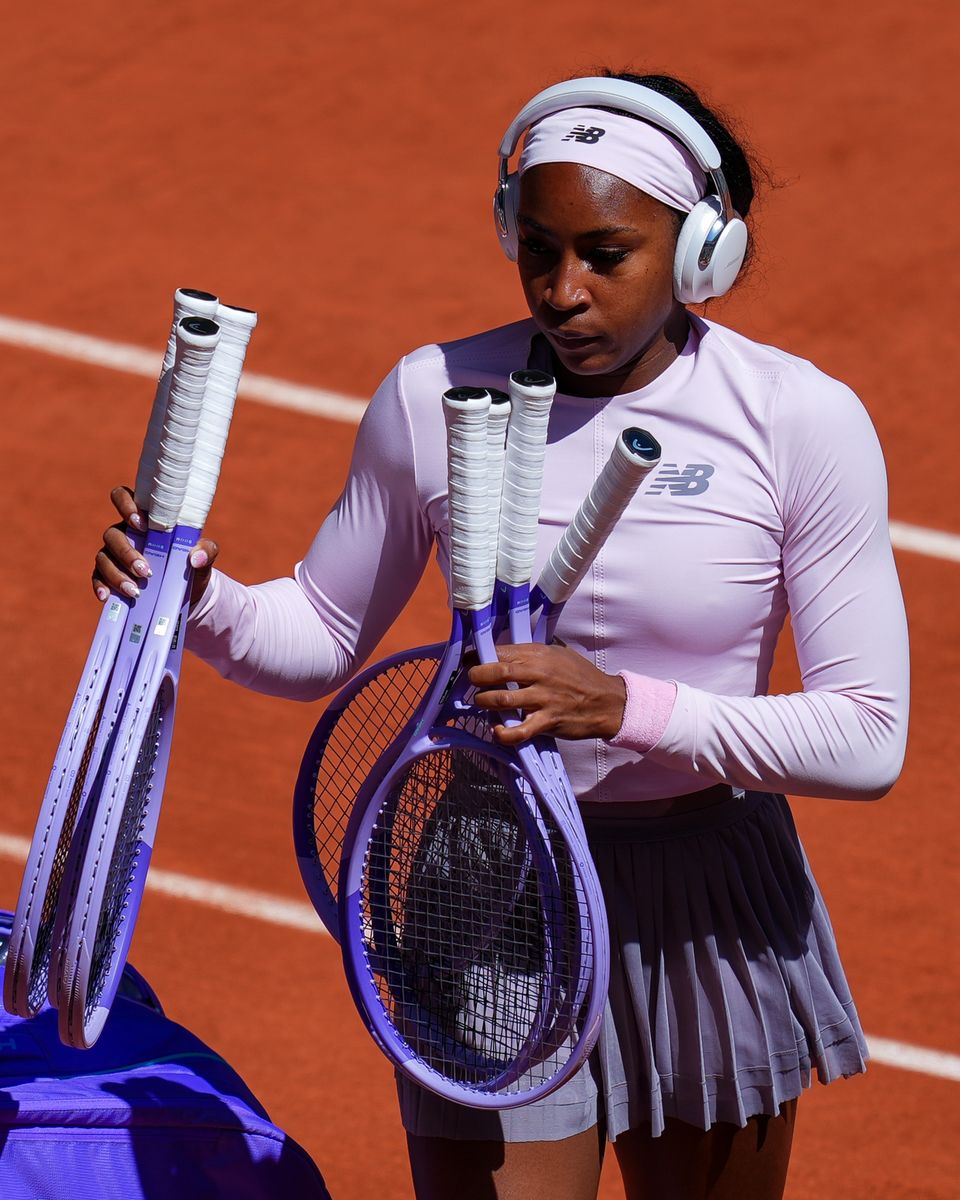 Coco Gauff of United States arrives at the stadium prior to the Women's Singles First Round match.