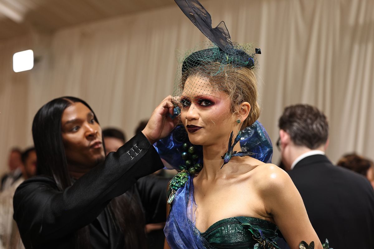Zendaya and Law Roach attend The 2024 Met Gala Celebrating "Sleeping Beauties: Reawakening Fashion" 