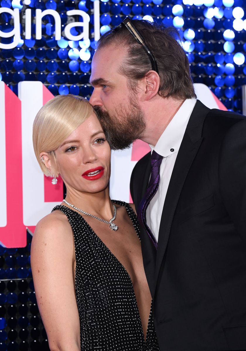 LONDON, ENGLAND - MARCH 30: Lily Allen and David Harbour attend the "Dreamland" Special Screening at Picturehouse Central on March 30, 2023 in London, England. (Photo by Karwai Tang/WireImage)
