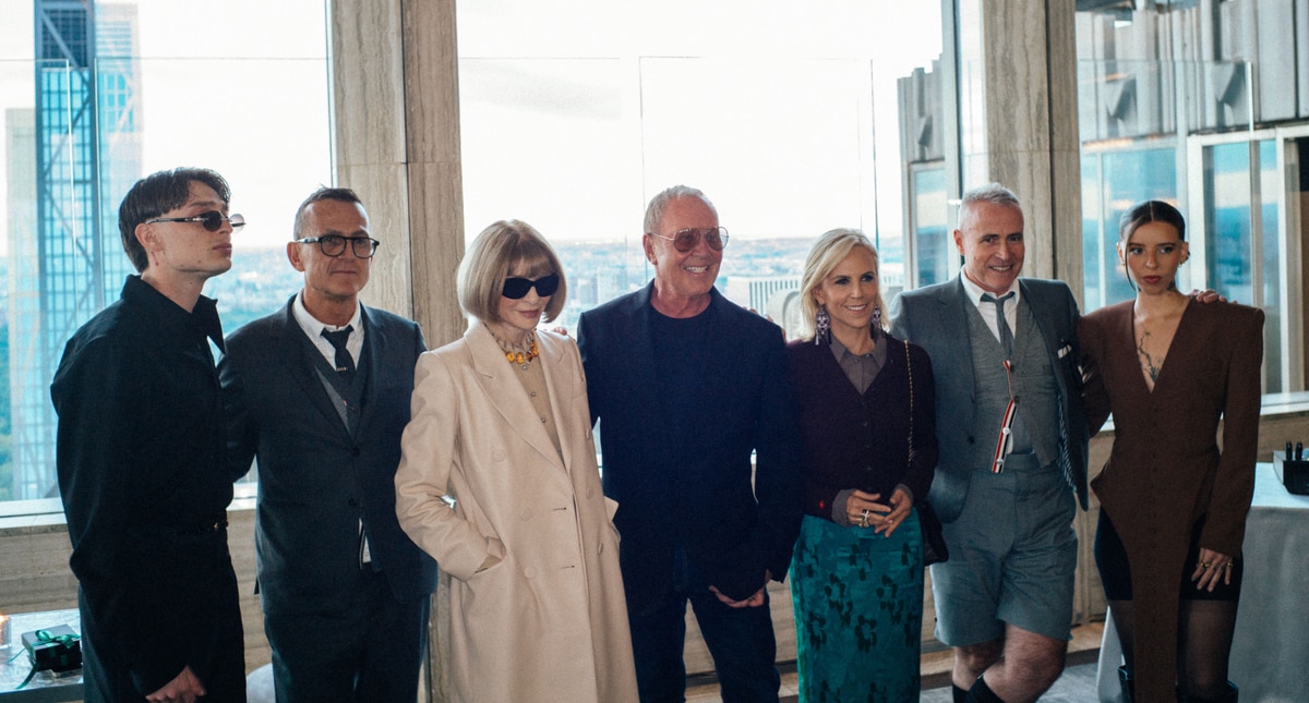 Peso Pluma and Young Miko joined CFDA CEO Steven Kolb, Thom Browne, Anna Sui, Michael Kors, and Anna Wintour