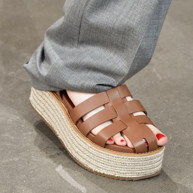 Raffia platform sandal by Michael Kors