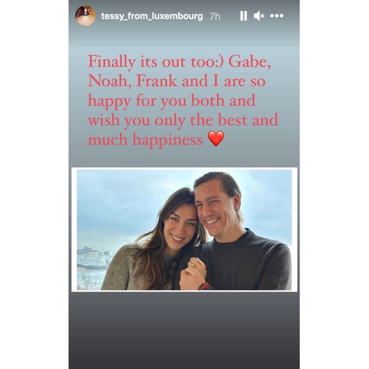 Tessy celebrated her ex husband's engagement on Instagram