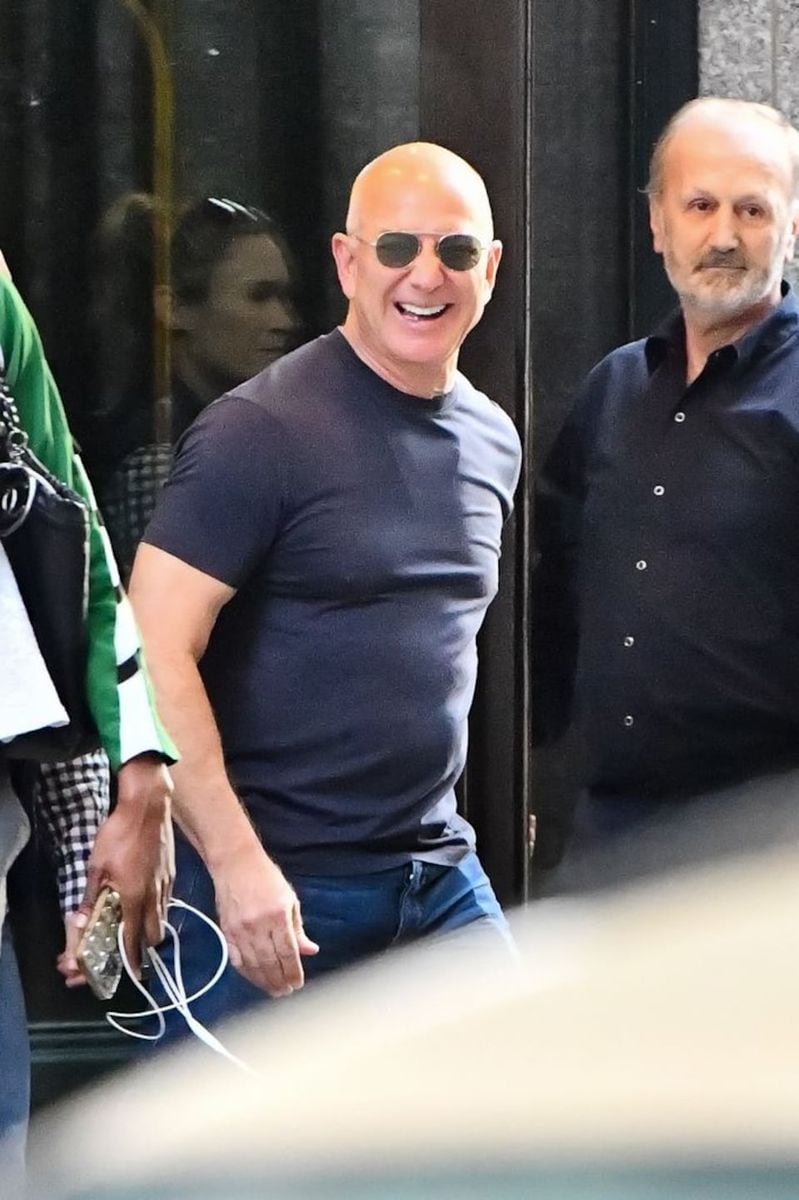 eff Bezos has been spotted in Madrid again—this time for his bachelor party.