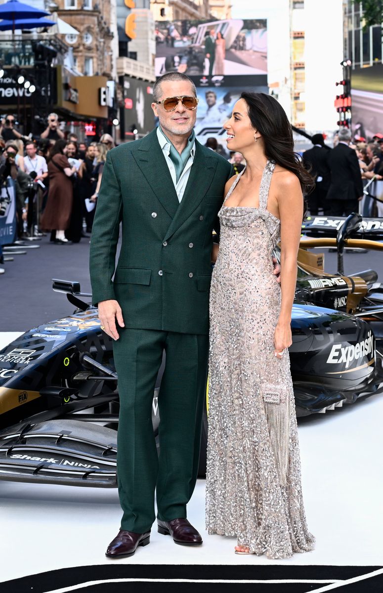  Brad Pitt and Ines de Ramon attend the "F1: The Movie" European Premiere