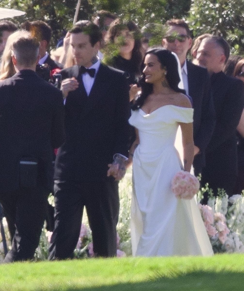 
Demi walked down the aisle in a stunning Vivienne Westwood.