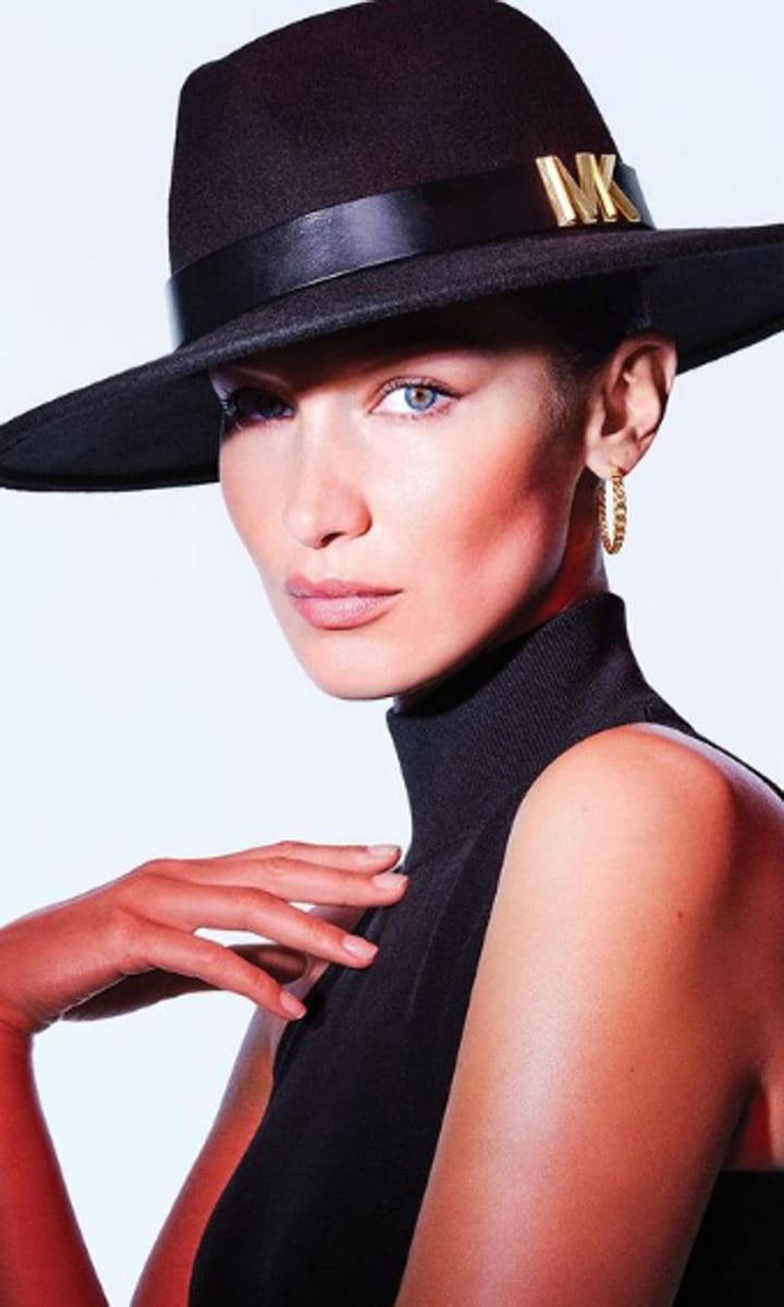 Bella Hadid black hat