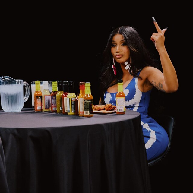 Cardi B cries while eating spicy on 'Hot Ones'
