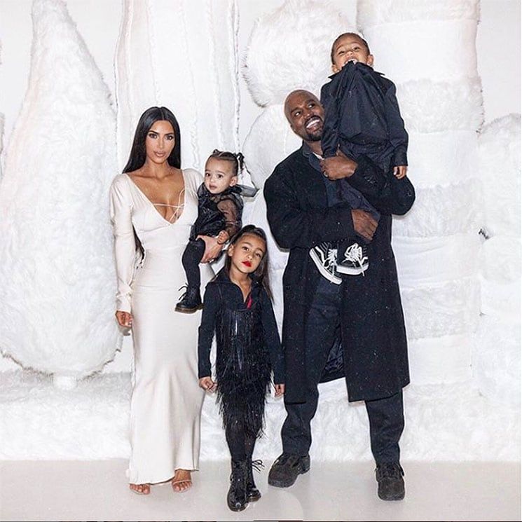 Kim Kardashian with children 