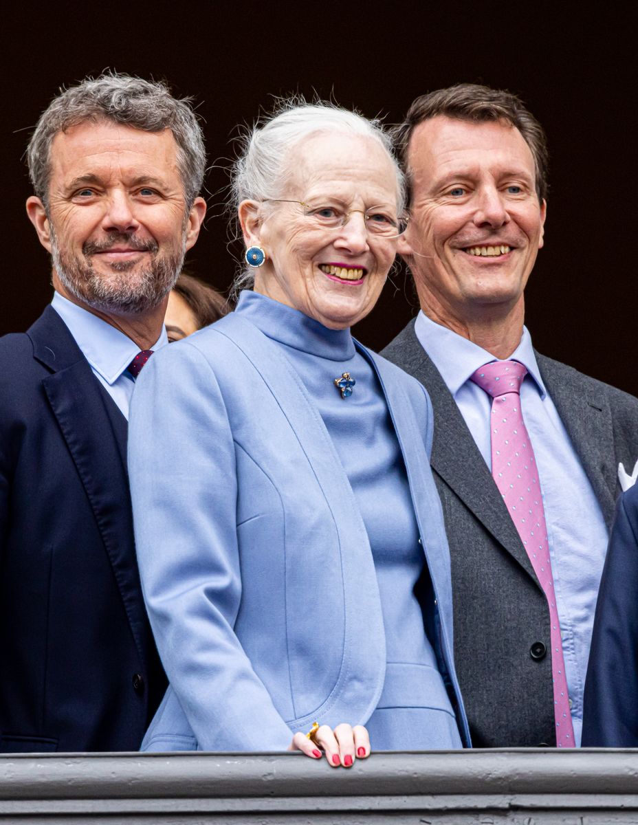 Queen Margrethe of Denmark, Crown Prince Frederik of Denmark and Prince Joachim of Denmark
