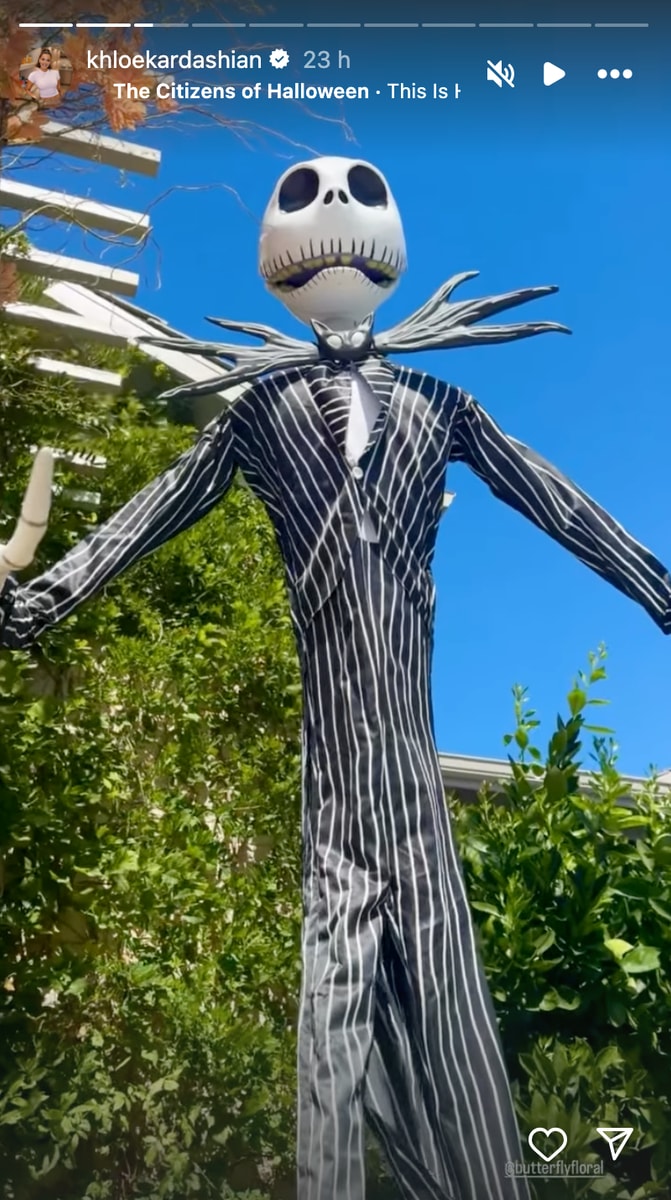 The centerpiece outside was a towering Jack Skellington sculpture.