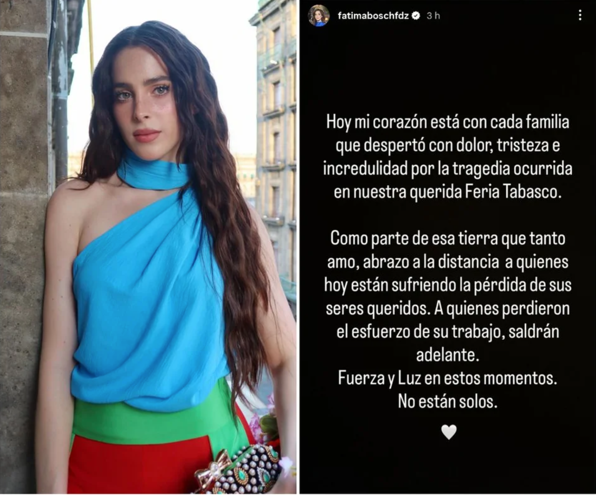“Today my heart is with every family that woke up with pain, sadness, and disbelief because of the tragedy that occurred at our beloved Feria Tabasco,” she wrote in Spanish.