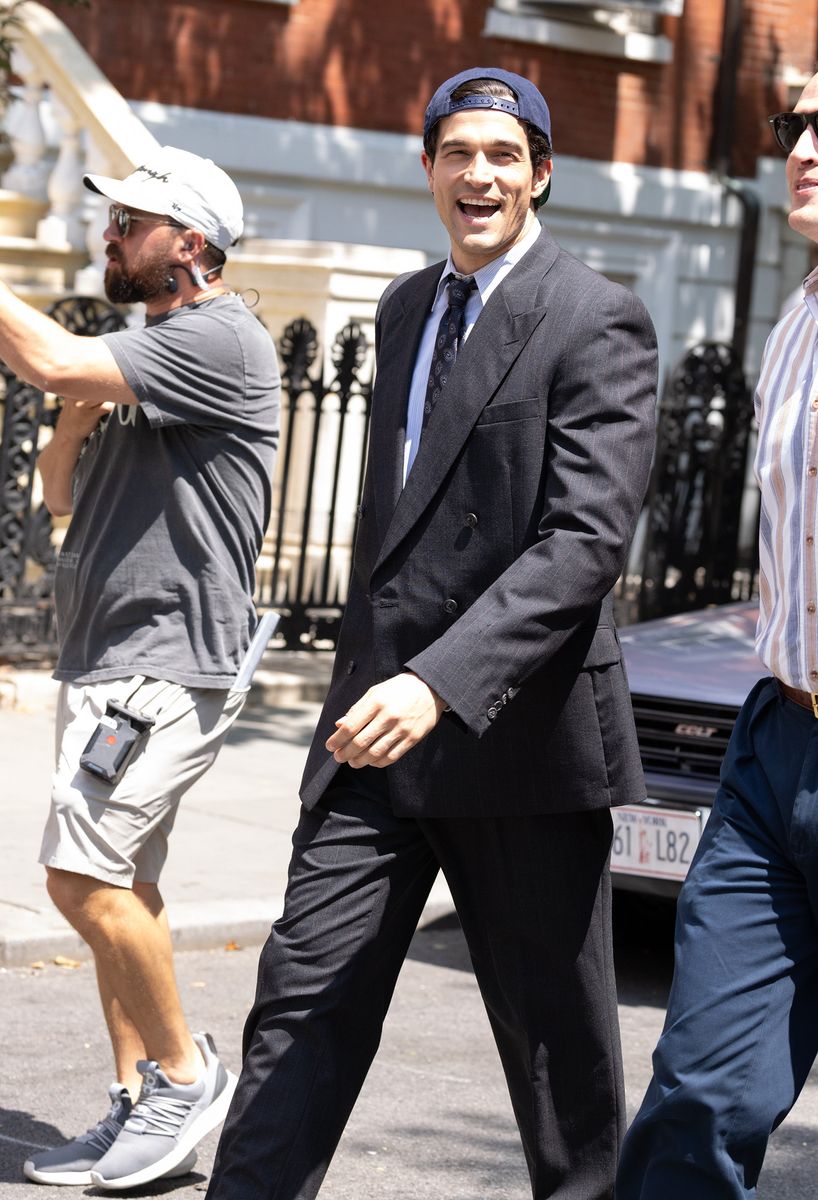 Paul Kelly is seen on the set of the series "American Love Story" playing John F. Kennedy Jr. 