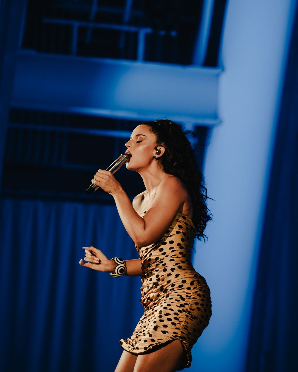 Nathy Peluso performs during Salsa Night at the Hollywood Bowl in Los Angeles.