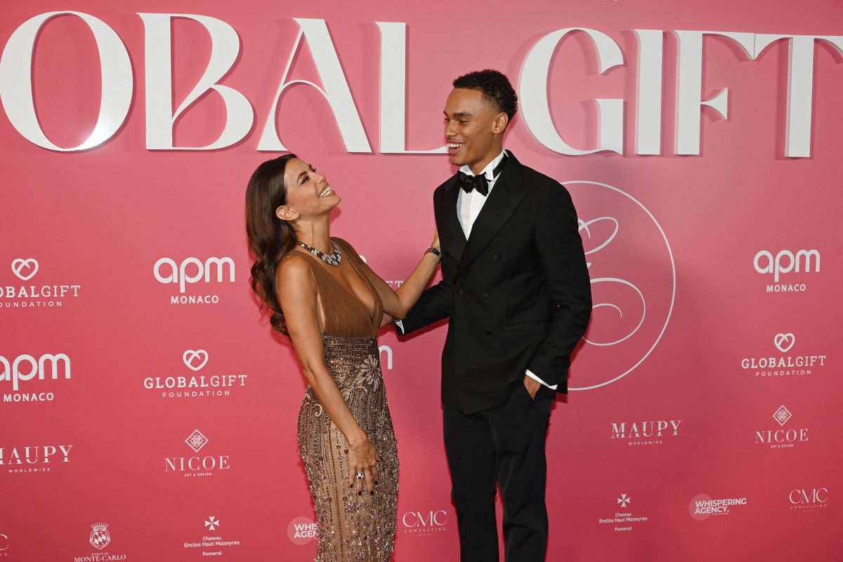 Eva Longoria and Alexandre Grimaldi at the Red Carpet Global Gift Gala