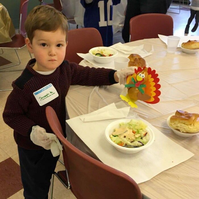 'Tis the season for giving back! Ivanka and her older children got a jumpstart on Thanksgiving, serving meals to the homeless. Posting a snapshot of Joseph from their charitable outing, the future first daughter wrote, "Thank you Project Ore / UJA for allowing Joseph, Arabella and me to volunteer with you today and serve pre-Thanksgiving meals to the homeless. Thank you for the great work that you do each and every day! #givethanks #thanksgiving."
Photo: Instagram/@ivankatrump