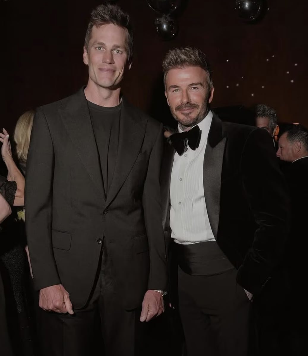Tom Brady and David Beckham at Cipriani Miami