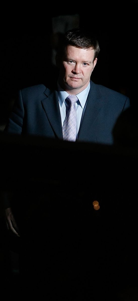 Trevor Rees leaves the High Court after giving evidence at the Diana Inquest on January 23 2008 in London. 