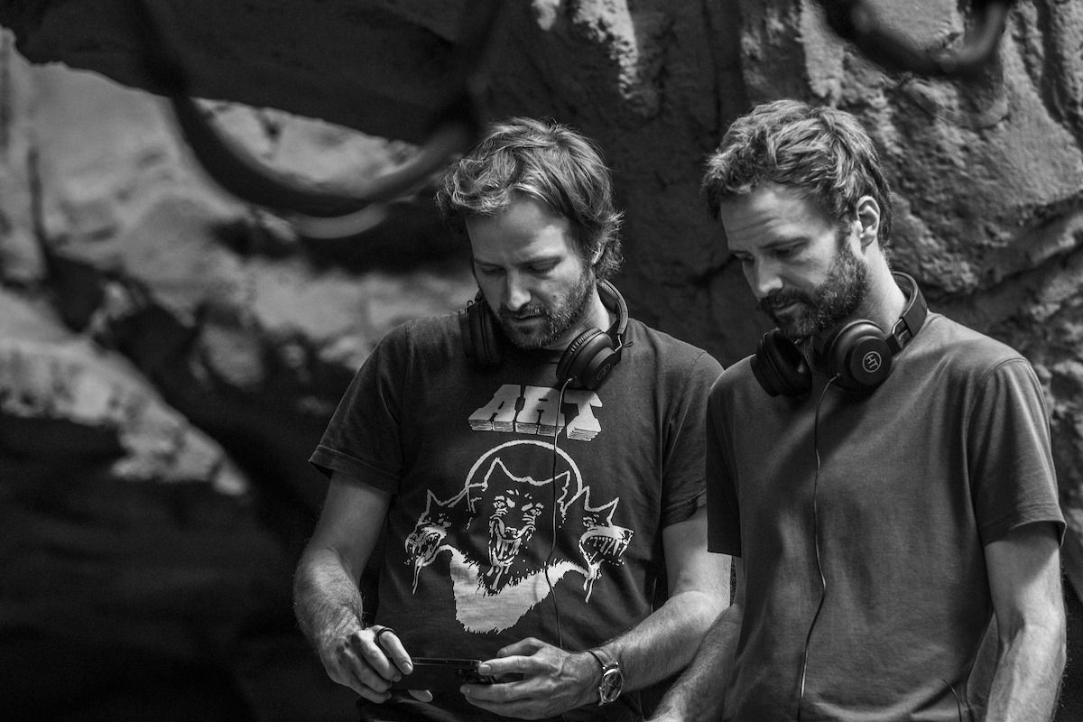 Matt and Russ Duffer on the set of 'Stranger Things'