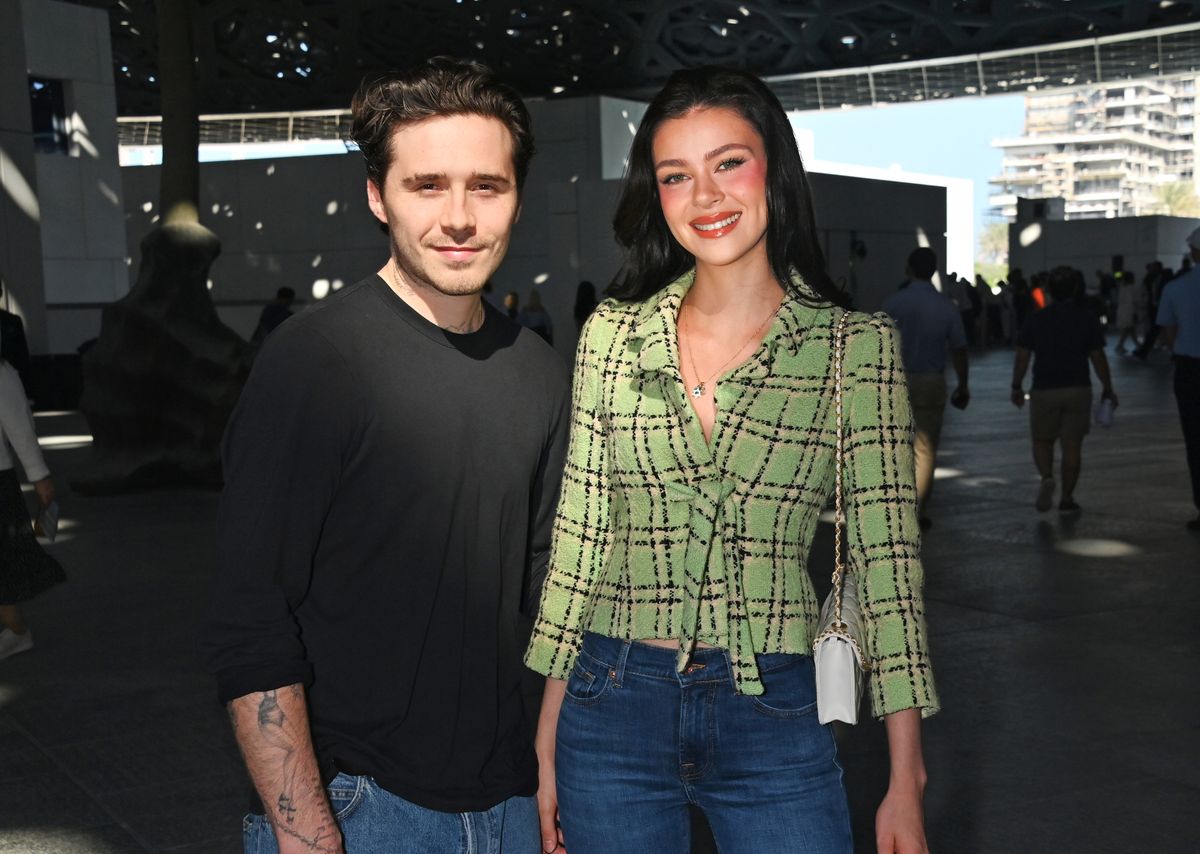 Brooklyn Beckham and Nicola Peltz visit Abu Dhabi's architectural and artistic highlight Louvre Abu Dhabi ahead of this weekend's F1 race at Yas Marina Circuit on December 7, 2024 in Abu Dhabi, United Arab Emirates. 