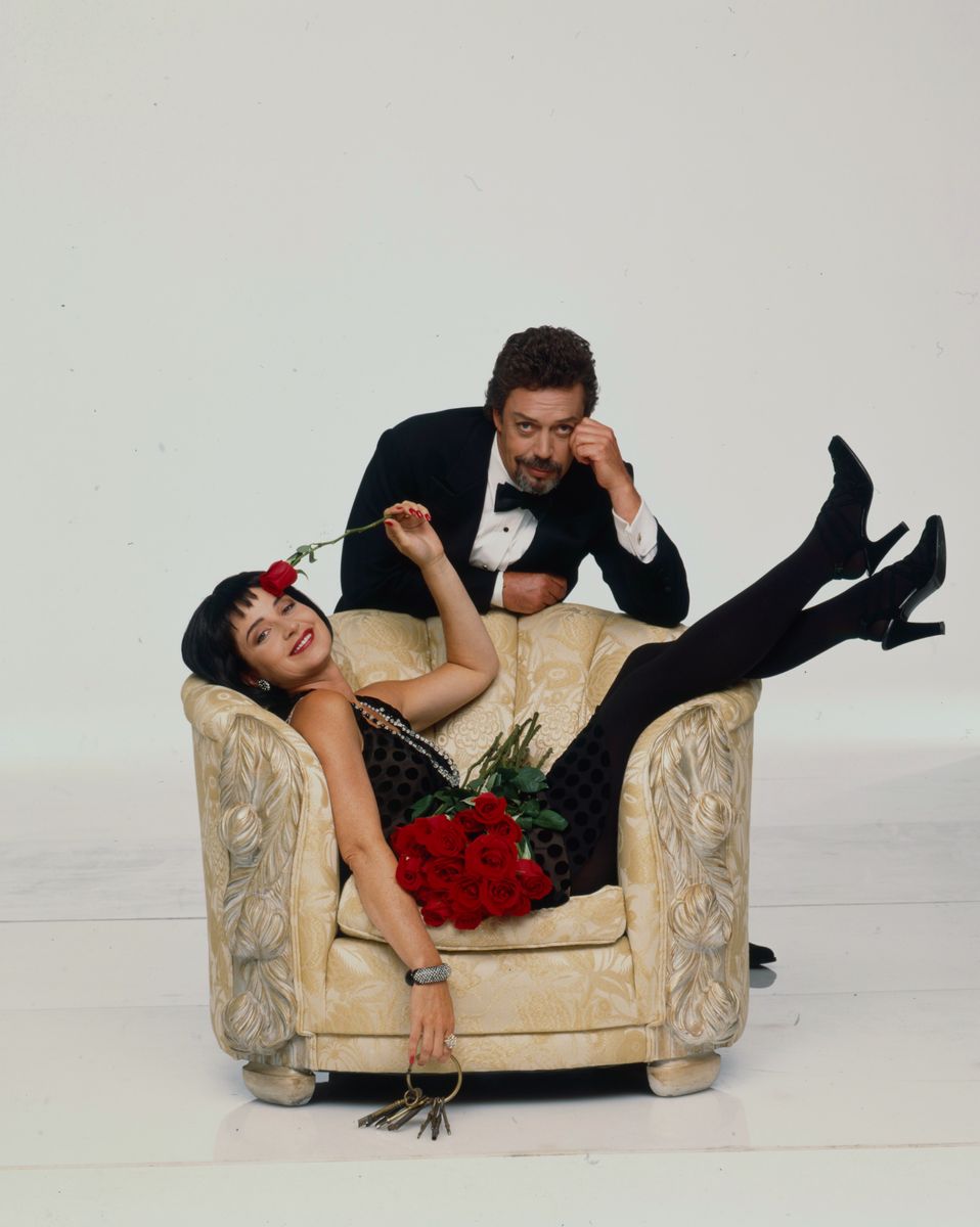 Tim Curry, Annie Potts promotional photo for the ABC tv series 'Over the Top'.