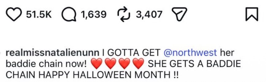 The Baddies creator and former Bad Girls Club cast member reposted North's Halloween video on Instagram