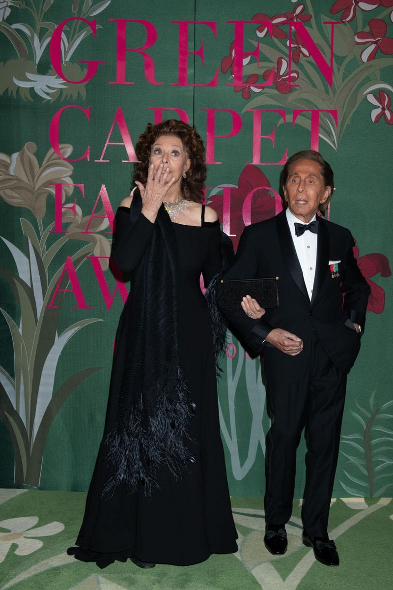 Valentino Garavani and Sophia Loren in 2019