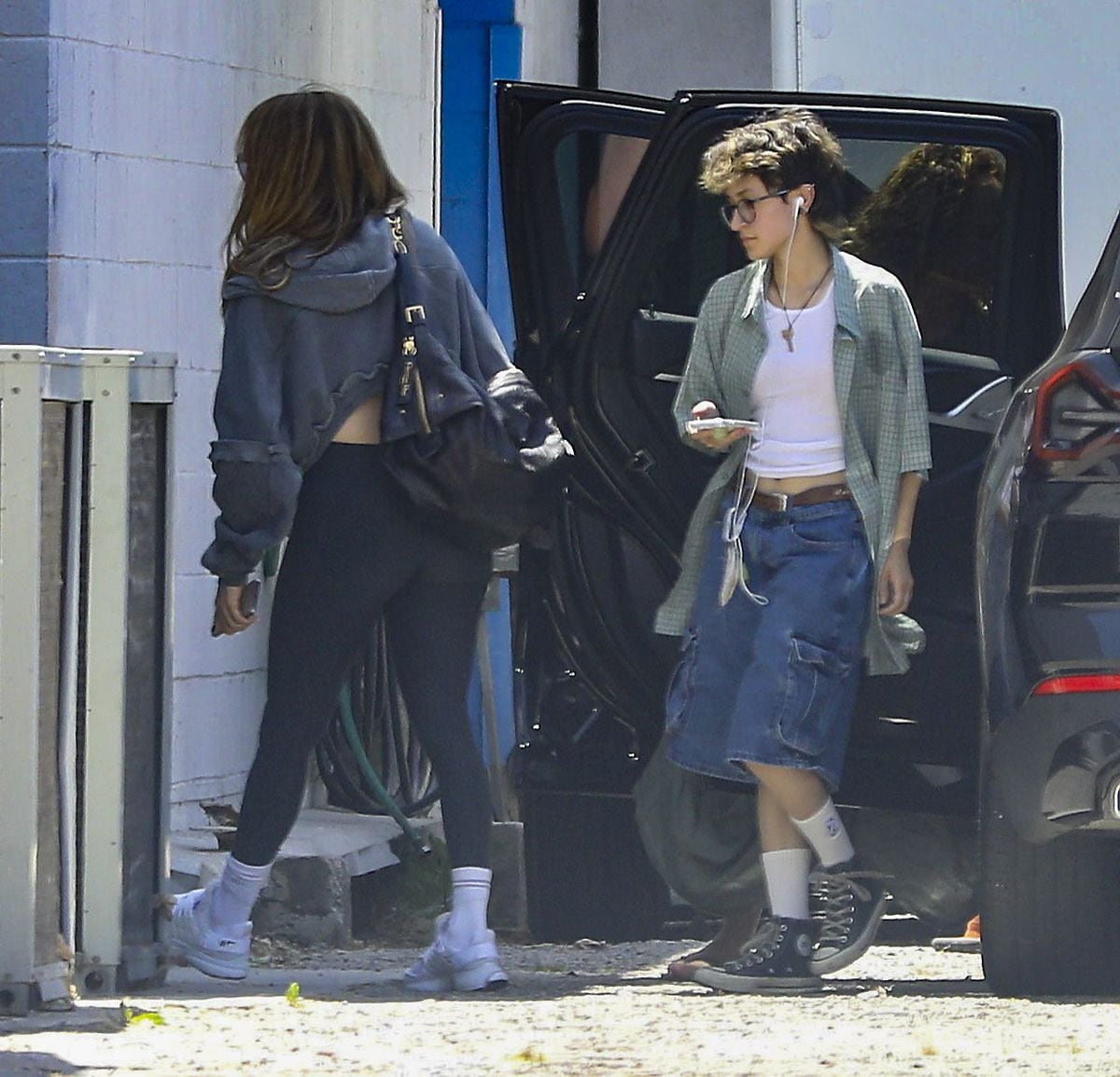Jennifer Lopez was spotted arriving at a dance studio in Burbank with Emme