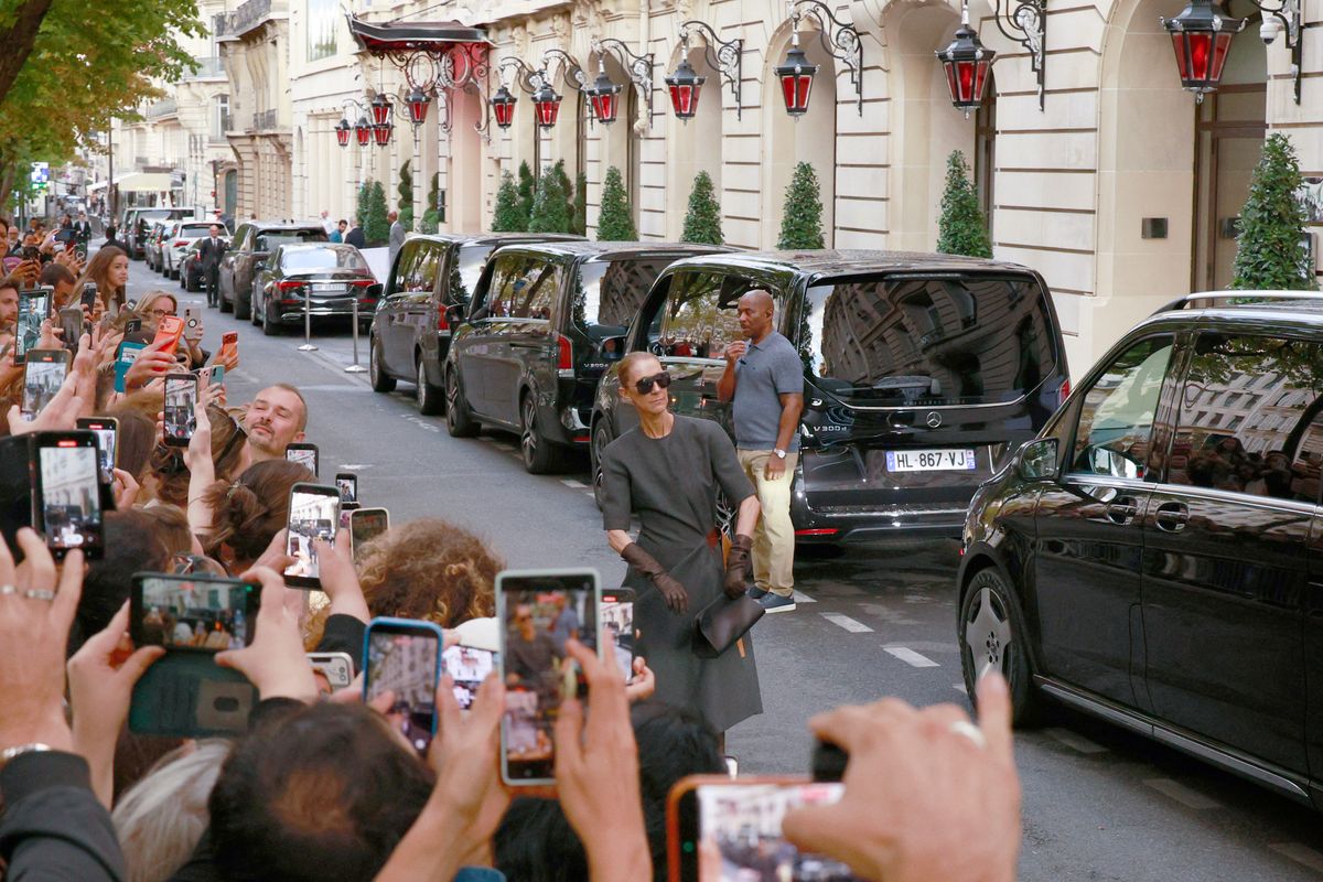 Céline Dion was greeted by a crowd of excited fans as she left the Royal Monceau hotel in Paris on September 9, 2026.