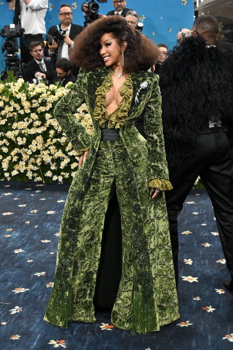 Cardi B at The 2025 Met Gala Celebrating "Superfine: Tailoring Black Style" held at the Metropolitan Museum of Art