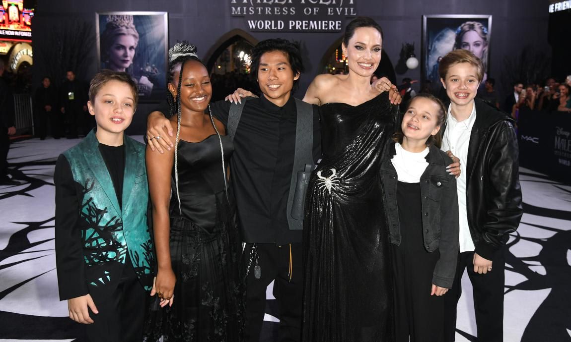 Angelina Jolie and children