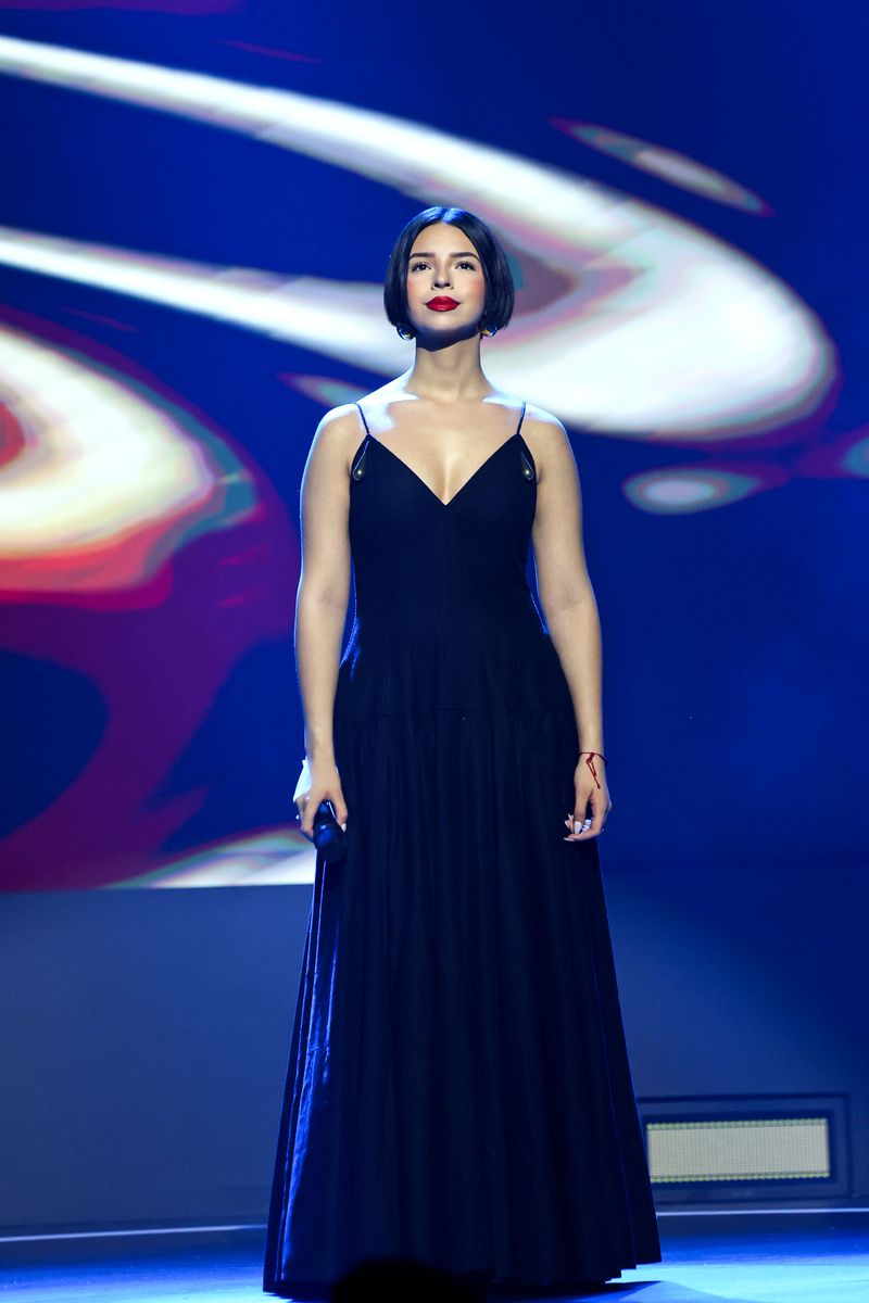  Ãngela Aguilar performs onstage during the Latin Recording Academy Person of The Year Honoring Laura Pausini at FIBES Conference and Exhibition Centre on November 15, 2023 in Seville, Spain. (Photo by Rodrigo Varela/Getty Images for Latin Recording Academy)
