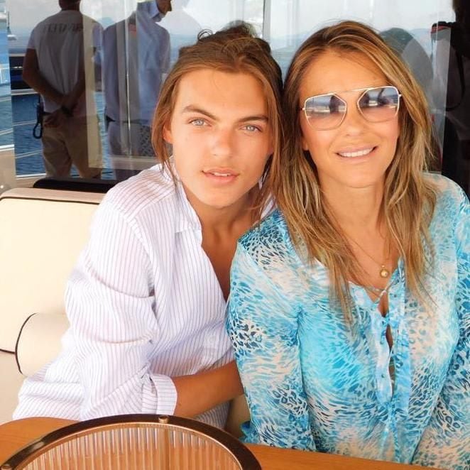 Elizabeth Hurley and son Damian