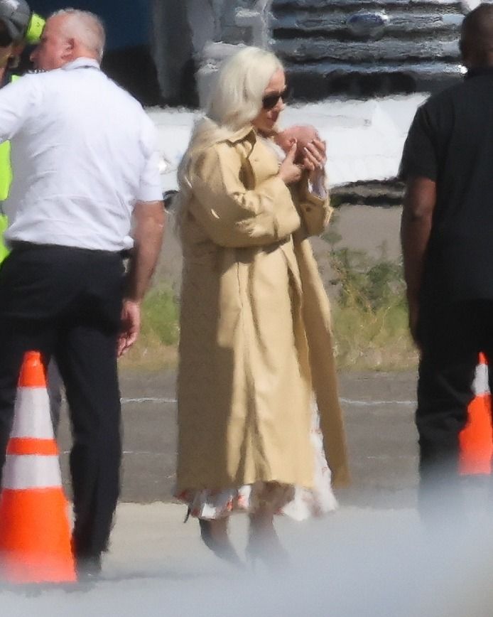 Lady Gaga was seen arriving in Los Angeles with her newborn shortly after the news
