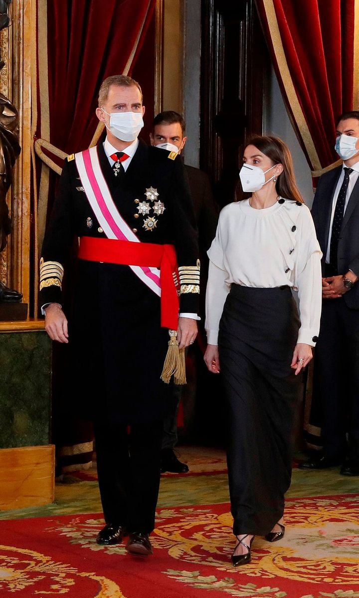 Queen Letizia and King Felipe attended the Pascua Military on Jan. 6