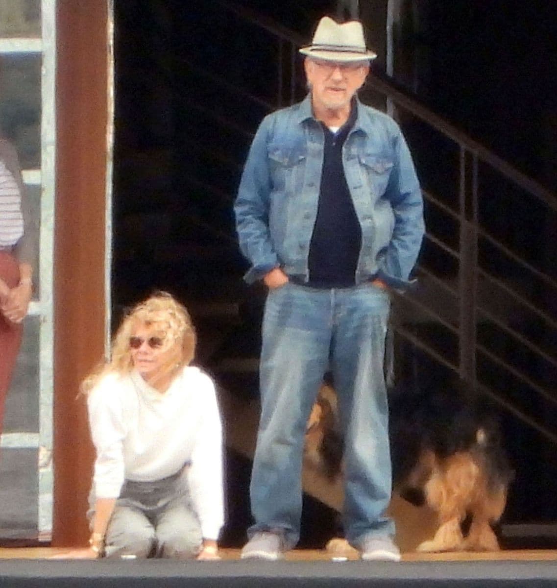 The couple soaked up the sun on Spielberg's floating palace of luxury, his 50 million superyacht, the 'Seven Seas.'