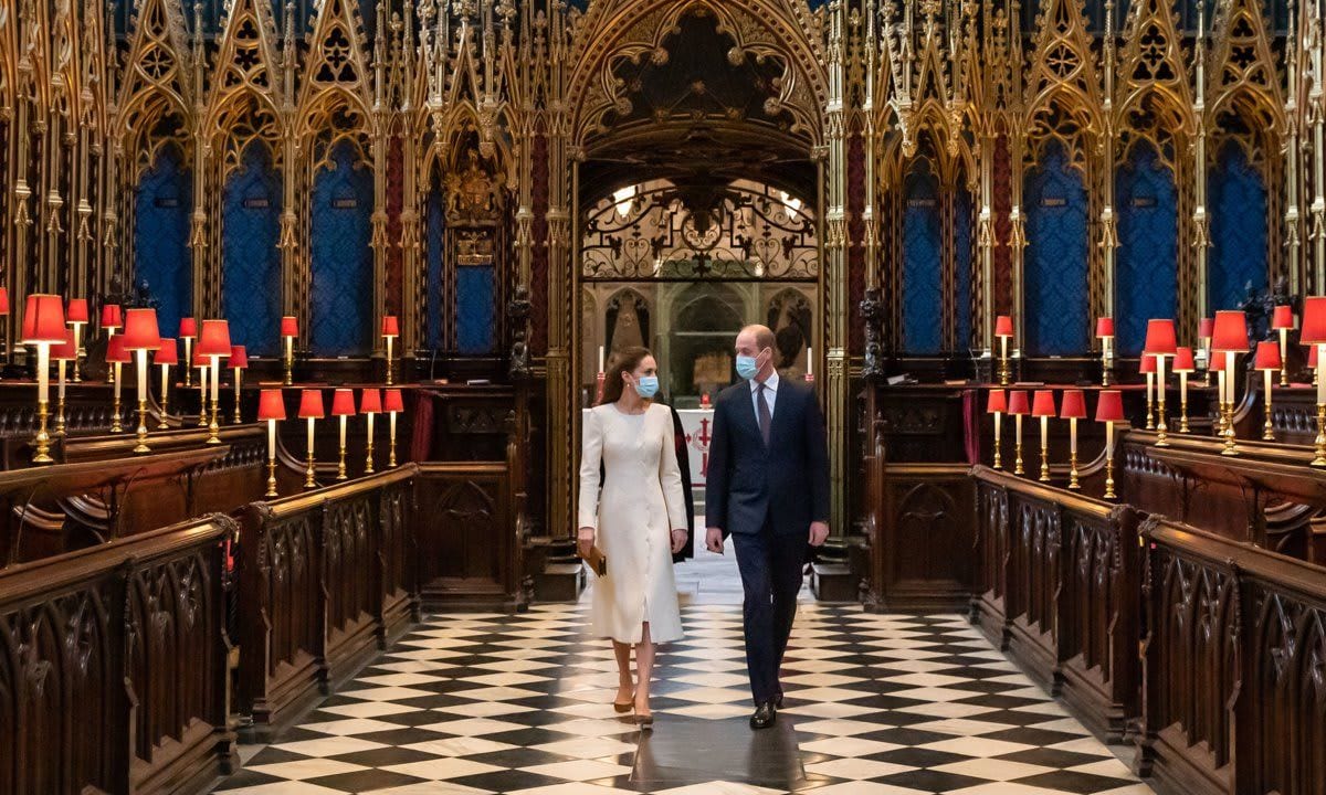 Prince William and Kate Middleton visited a COVID 19 vaccination center set up at Westminster Abbey on March 23