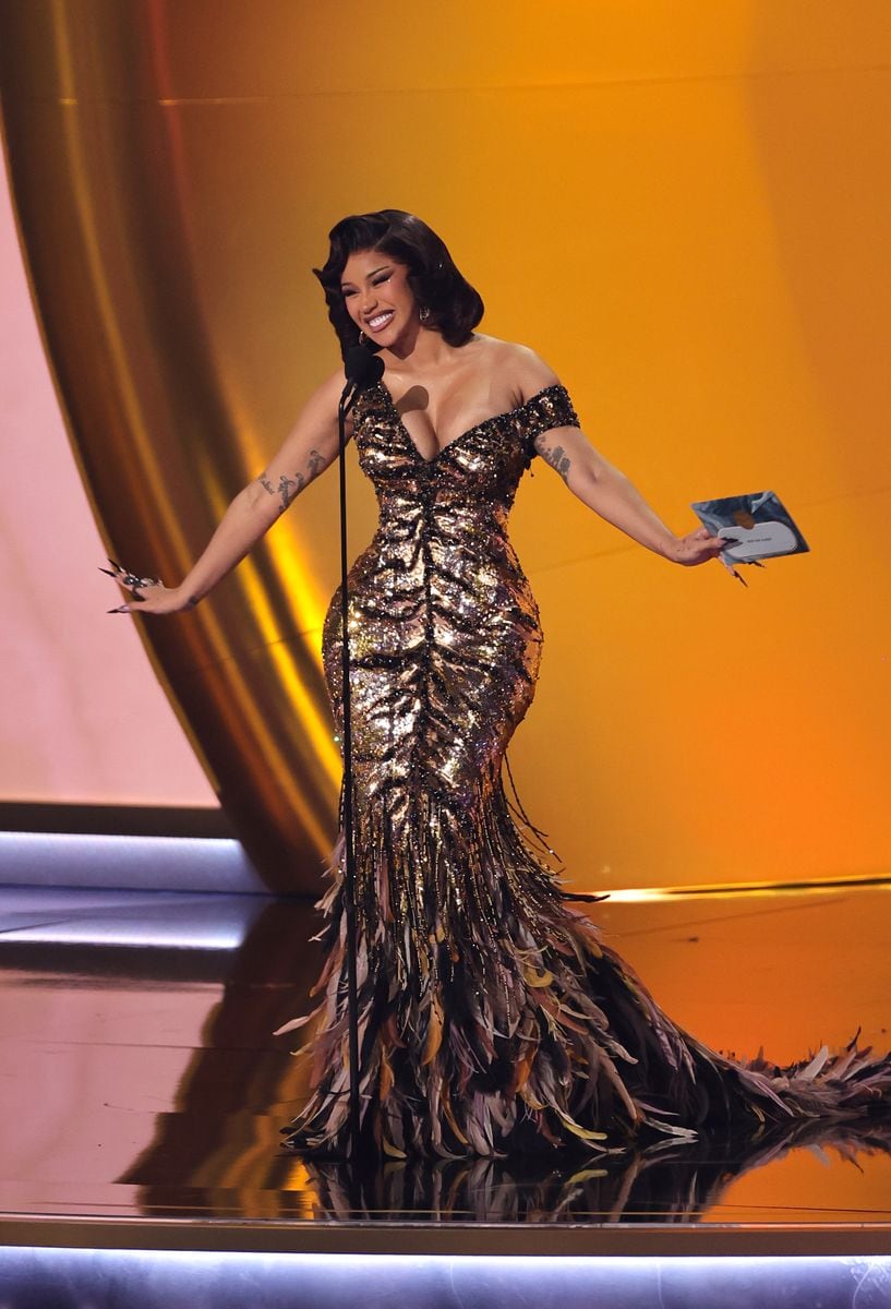 Cardi B speaks onstage during the 67th Annual GRAMMY Awards 