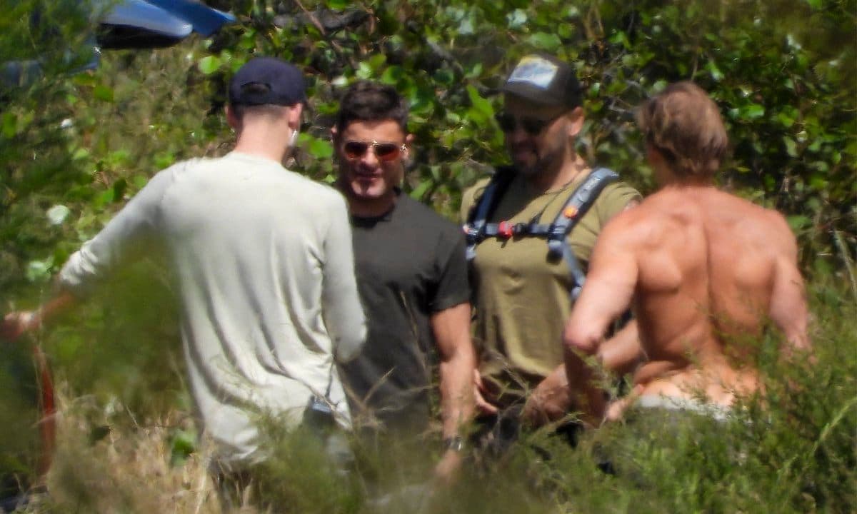 Zac Efron on set of his new show