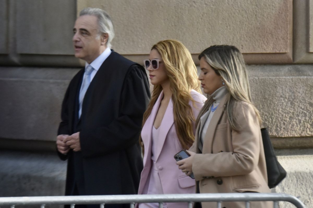 Shakira arrives at Spain’s National Court with her legal team as her tax trial begins in November 2023.